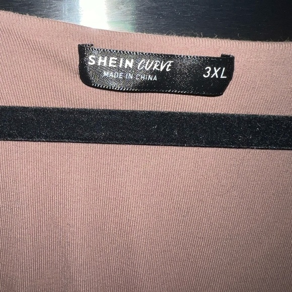 Brown square neck bodycon dress SHEIN - Picture 3 of 4